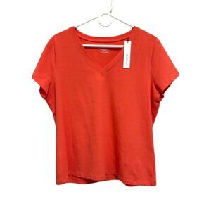 Chico's salmon colored v-neck t-shirt new with tags.